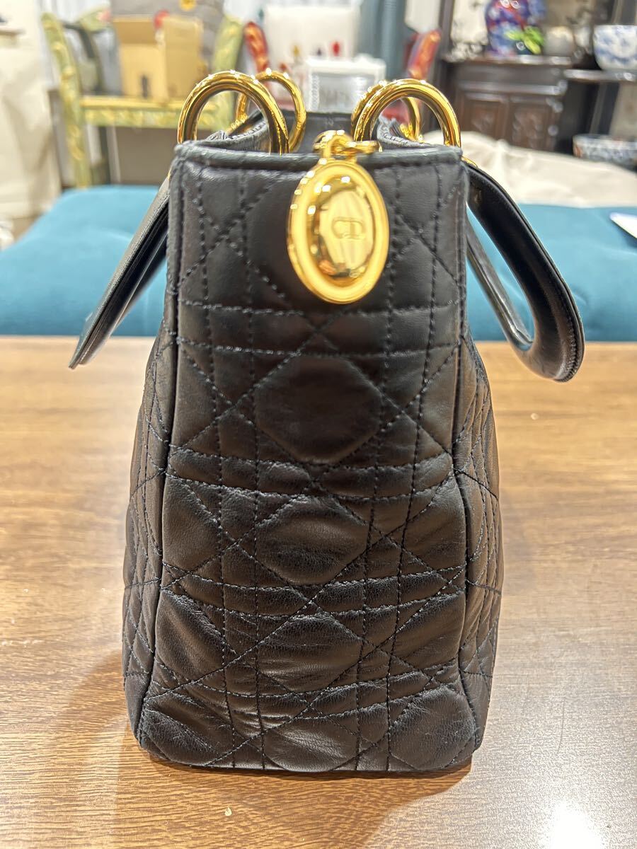 未使用保管品 Christian Dior レディディオール？ ハンドバッグ ブラック クリスチャンディオール トートバッグ _画像5
