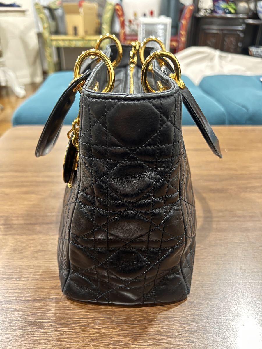 未使用保管品 Christian Dior レディディオール？ ハンドバッグ ブラック クリスチャンディオール トートバッグ _画像6