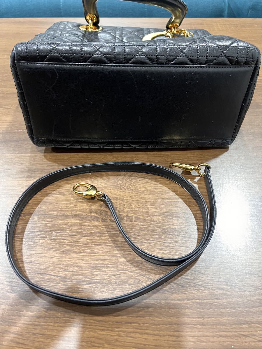 未使用保管品 Christian Dior レディディオール？ ハンドバッグ ブラック クリスチャンディオール トートバッグ _画像7