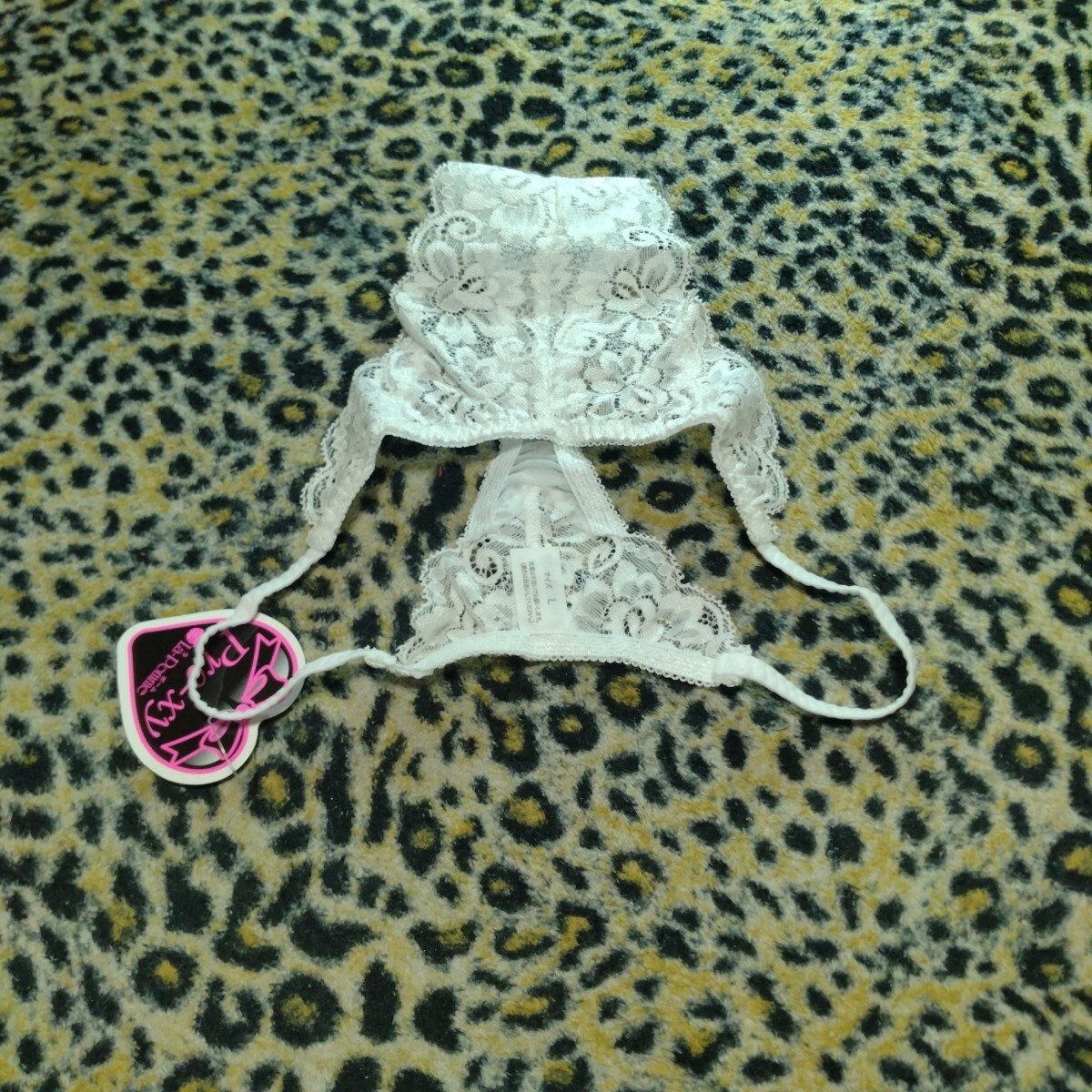 La Pomme ラポーム セクシーショーツ ストレッチレース NHK エアリー サイドバインダー Tバック ホワイト Lサイズ_画像5