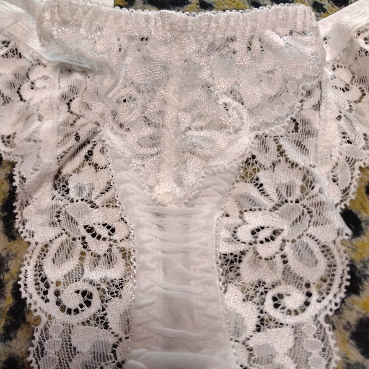 La Pomme ラポーム セクシーショーツ ストレッチレース NHK エアリー サイドバインダー Tバック ホワイト Lサイズ_画像8