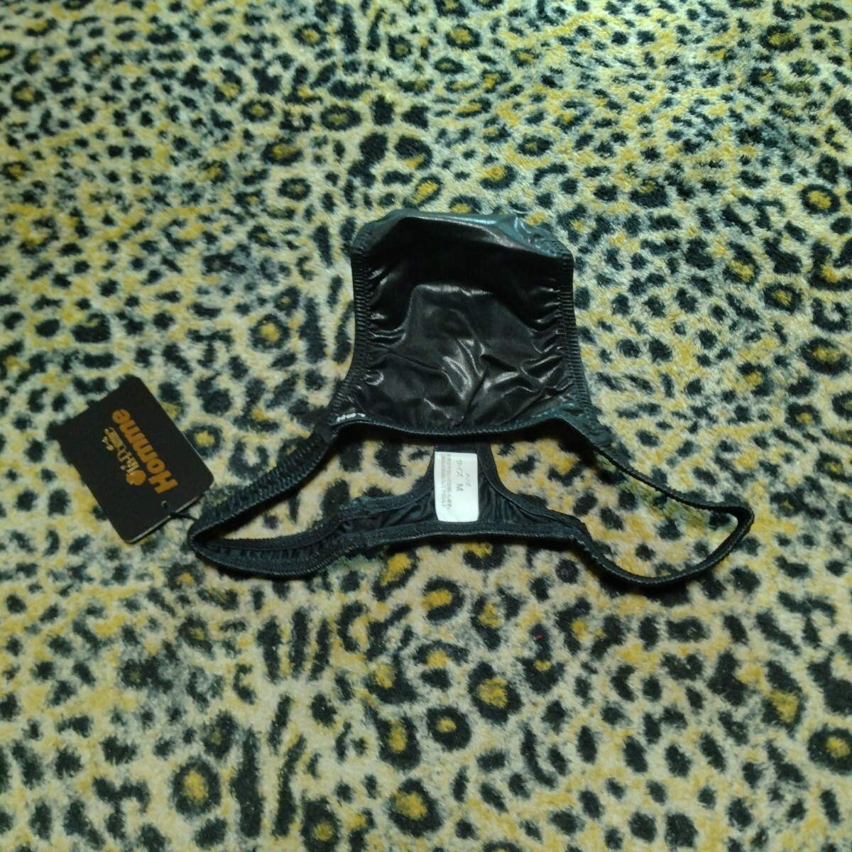 La Pomme Homme ラポームオム メンズTバックショーツ K2S WET ローライズ ブラック Mサイズ_画像4