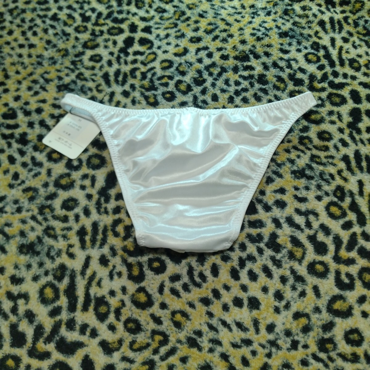 La Pomme Homme ラポームオム メンズビキニショーツ スーパーWET タイトフィット ハーフシーム フルバック ホワイト Mサイズ_画像6