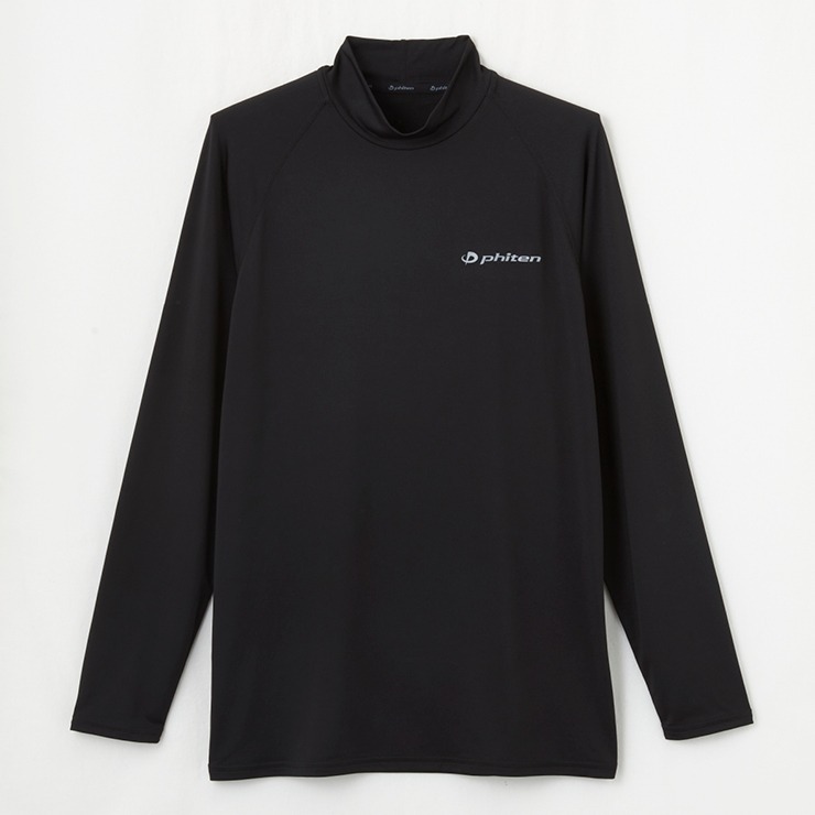 新品未使用 送料込み L 2枚 phiten ファイテン 長袖ハイネックインナー アクアチタン ブラック黒 ネイビー紺 即決_画像2