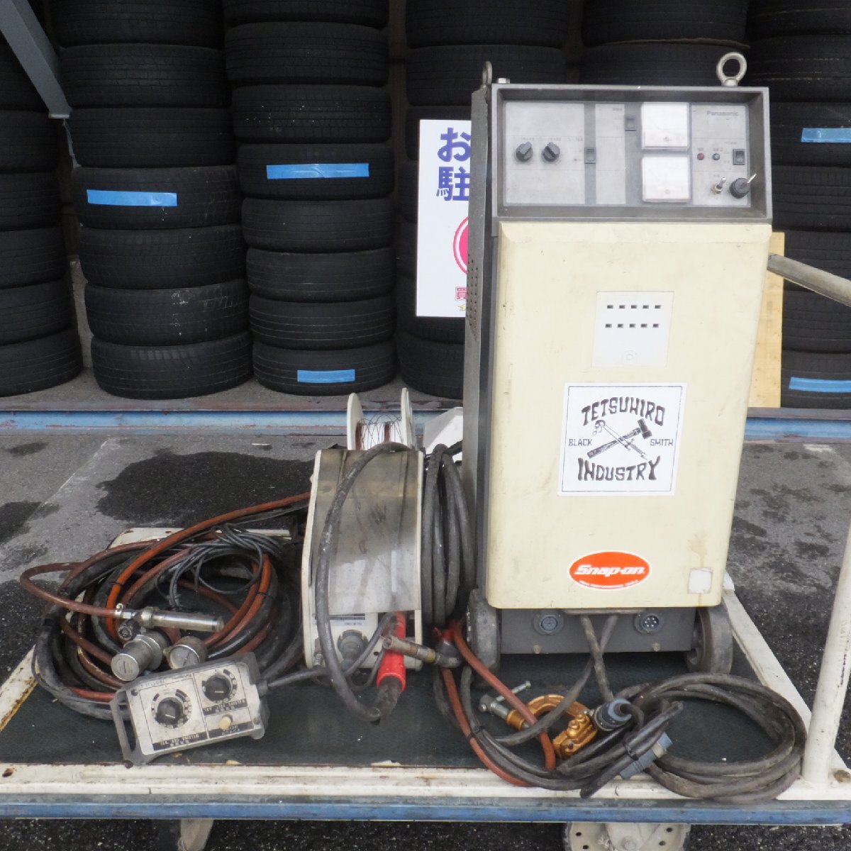 岐阜発★松下 Panasonic サイリスタ制御CO2溶接用直流電源 YD-356K-5 200V 60Hz ワイヤ送給装置 YW-351F セット★現状品_画像1