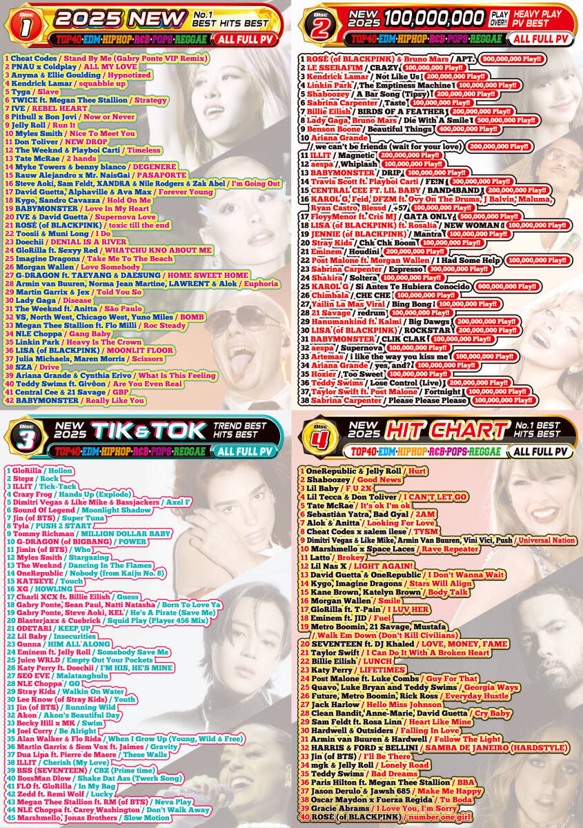 【洋楽 Mix DVD】2025 No.1 Best Hits Best プロモ盤 _画像2