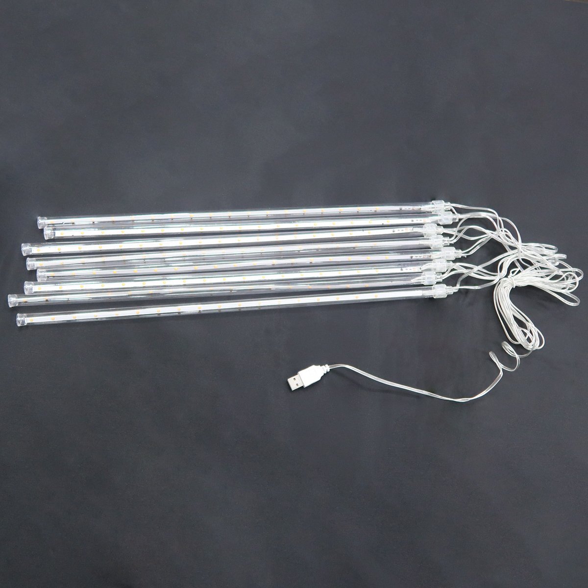 1 иен текущий .LED illumination snow four ru...50cm 16 шт. комплект USB белый . дом час водонепроницаемый веранда закрытый наружный зима [KR-12-2]