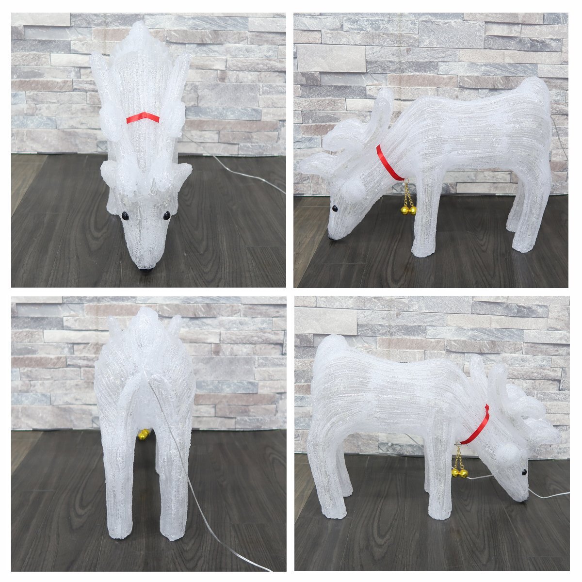 1円 クリスマス LED 可愛いトナカイ イルミネーション モチーフライト LEDライト オブジェ 立体 3D ガーデニング 屋内 電飾 店舗 TAC-74_画像5