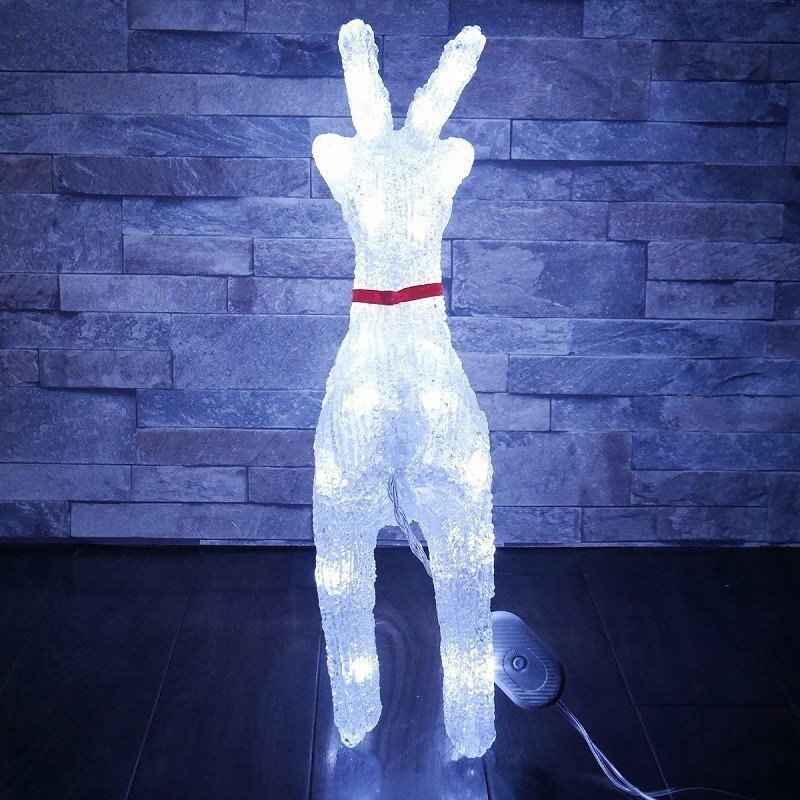 1円 可愛いトナカイ43cm クリスマス LEDイルミネーション モチーフライト LEDライト オブジェ 立体 3D ガーデニング TAC-03_画像4
