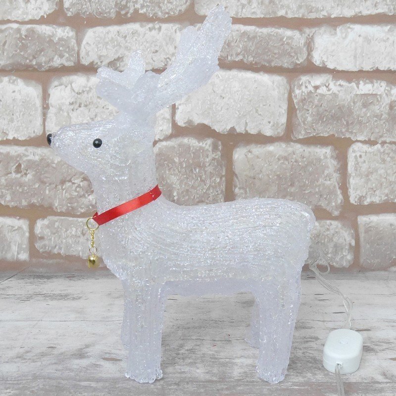 1円 可愛いトナカイ37cm クリスマス LEDイルミネーション モチーフライト LEDライト オブジェ 立体 3D ガーデニング TAC-04_画像6