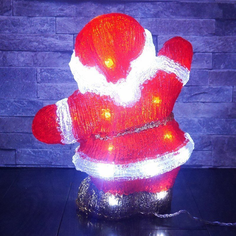 1円 可愛いサンタ30cm クリスマス LEDイルミネーション モチーフライト LEDライト オブジェ 立体 ガーデニング 屋内屋外 電飾 店舗 TAC-12_画像4