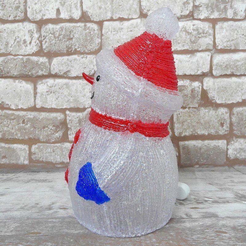 1円 可愛い雪だるま44cm クリスマス LEDイルミネーション モチーフライト LEDライト オブジェ 立体 3D ガーデニング TAC-32_画像6