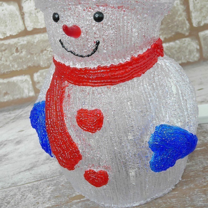 1円 可愛い雪だるま44cm クリスマス LEDイルミネーション モチーフライト LEDライト オブジェ 立体 3D ガーデニング TAC-32_画像8