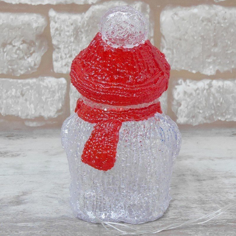 1円 可愛い雪だるま23cm クリスマス LEDイルミネーション モチーフライト LEDライト オブジェ 立体 3D ガーデニング TAC-22_画像7
