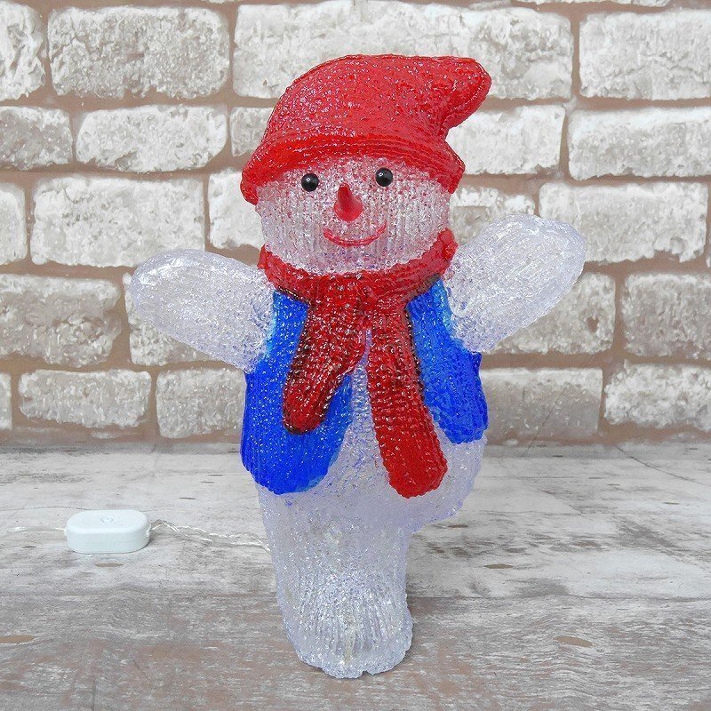 1円 雪だるま40cm クリスマス LEDイルミネーション モチーフライト LEDライト オブジェ 立体 3D ガーデニング TAC-27_画像5