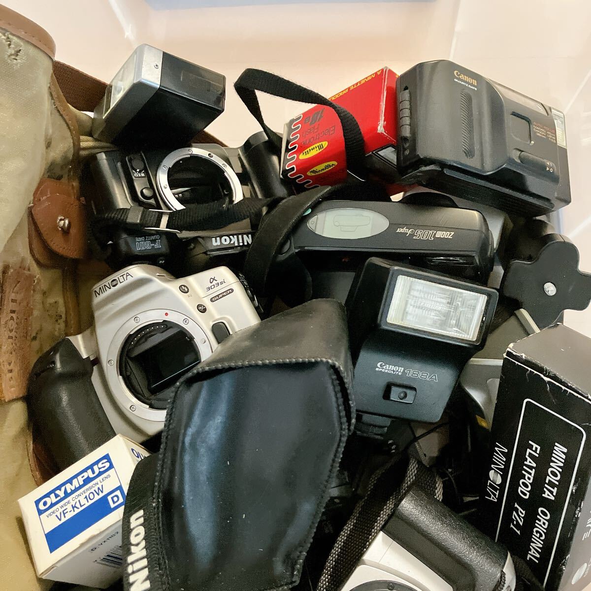 約16kg フィルムカメラ　ボディ　レンズ　カメラパーツ大量　まとめ売り　コンパクトカメラ　在庫処分　ジャンク　Canon AE-1_画像4