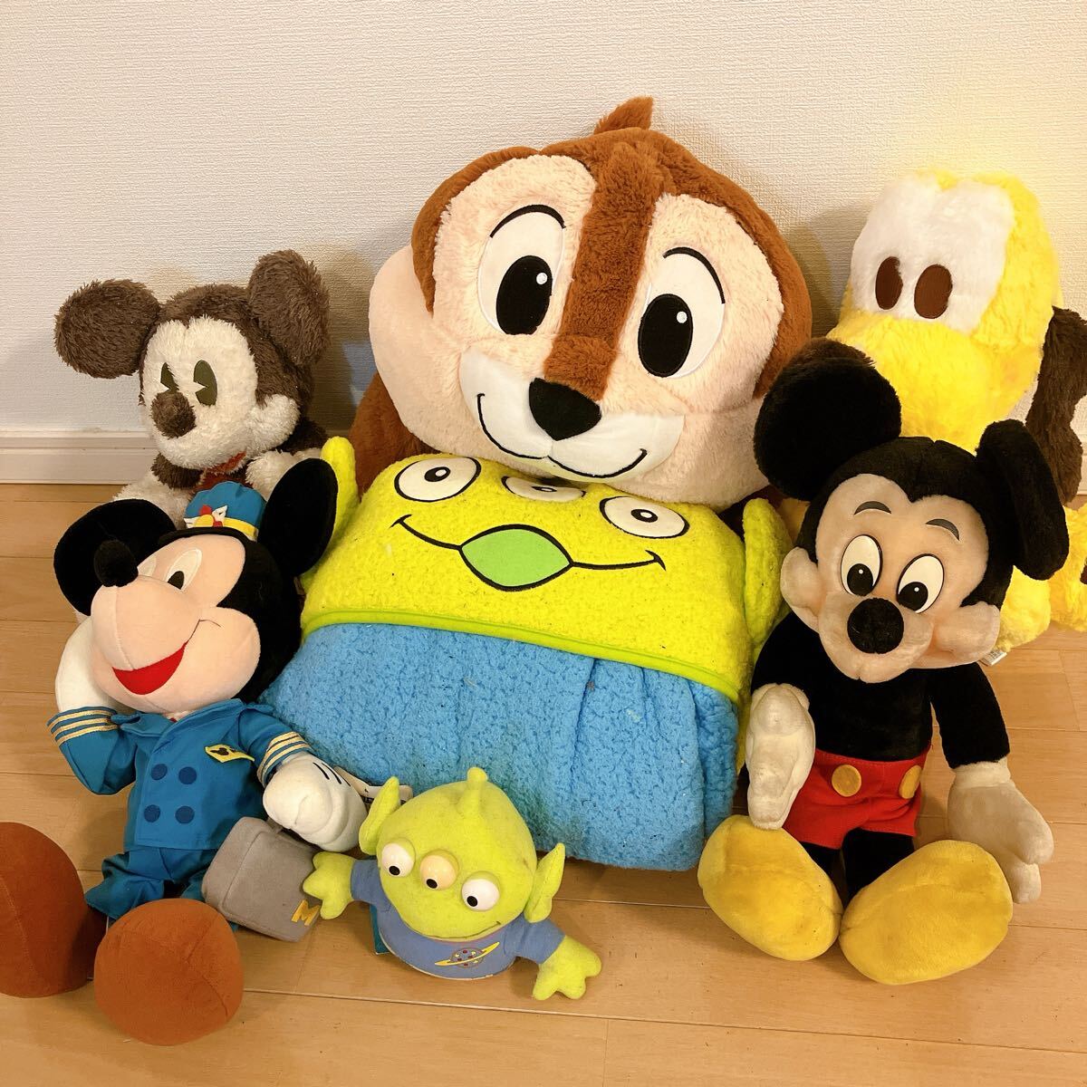 ディズニー　ぬいぐるみ　マスコット　ドール　まとめ　セット　当時物　現状品 ミッキーマウス チップ Disney タグ付あり_画像1