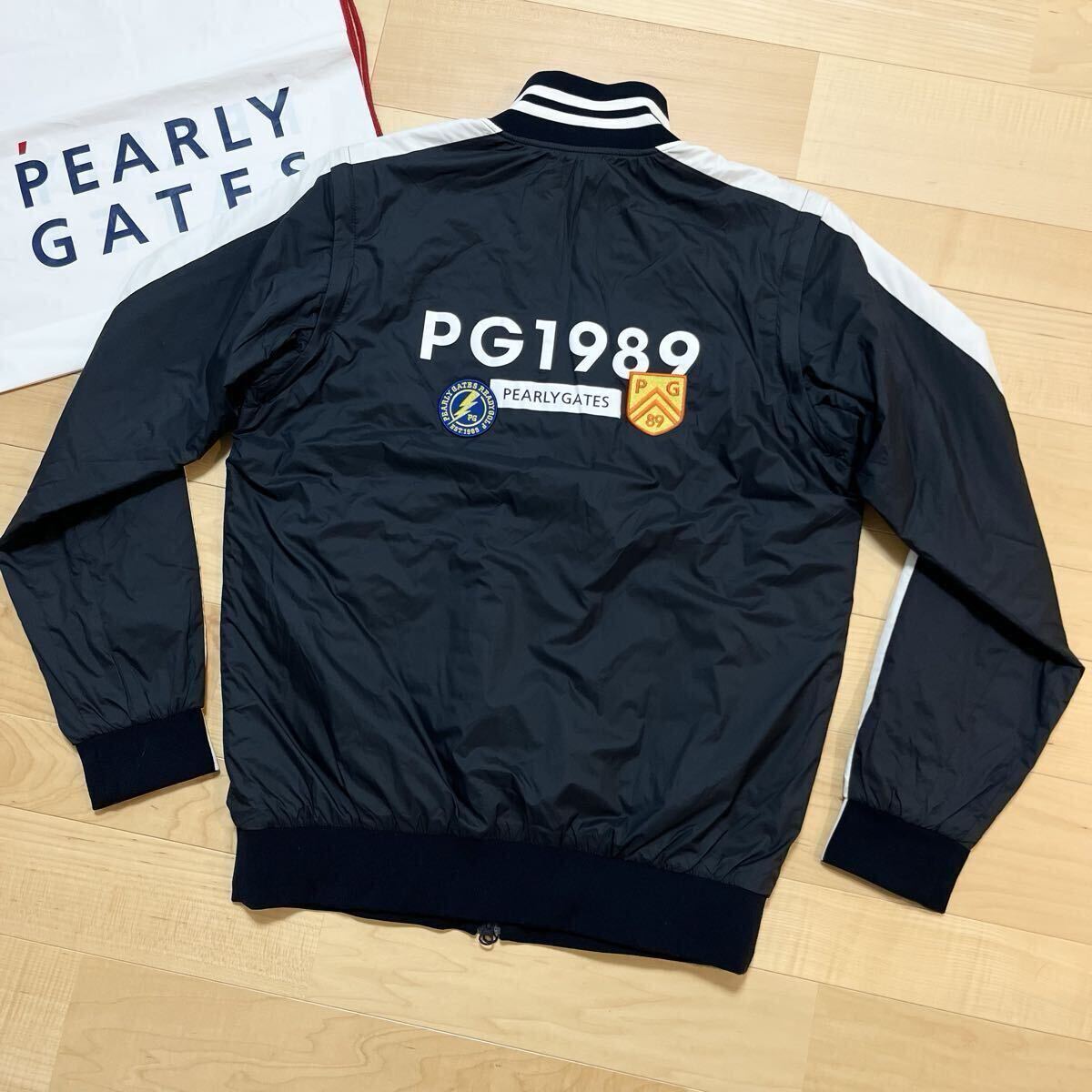 ★美品 パーリーゲイツ 4WAY ワッペン リバーシブルジャケット スニードブルゾン ベスト メンズ ★送料無料 正規品 _画像4