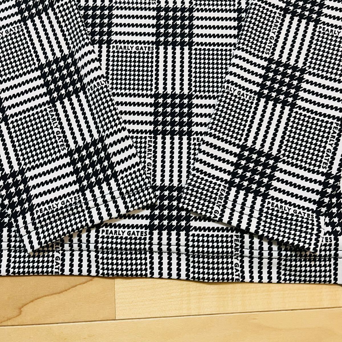 ★極美品 パーリーゲイツ 千鳥 グレンチェック柄 長袖ハイネックシャツ モックネックインナー メンズ ★送料無料 正規品_画像5