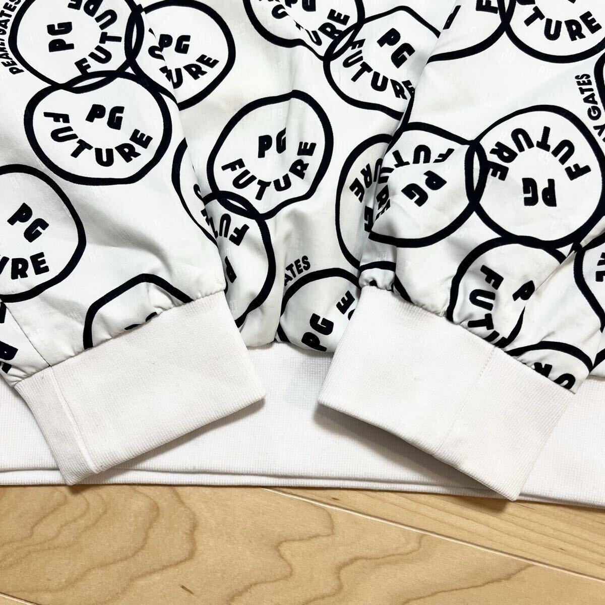 ★美品 パーリーゲイツ ニコちゃん総柄 ツインスニード ジャケット ブルゾン メンズ ★送料無料 正規品_画像4