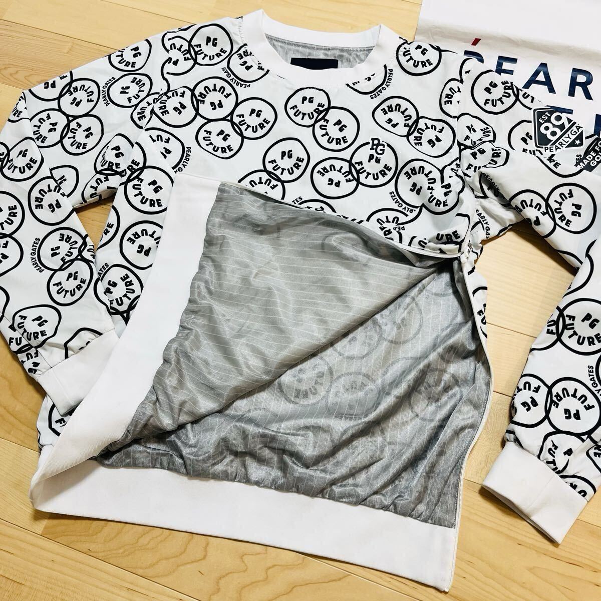 ★美品 パーリーゲイツ ニコちゃん総柄 ツインスニード ジャケット ブルゾン メンズ ★送料無料 正規品_画像5