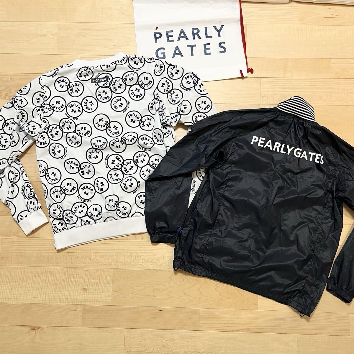 ★美品 パーリーゲイツ ニコちゃん総柄 ツインスニード ジャケット ブルゾン メンズ ★送料無料 正規品_画像6