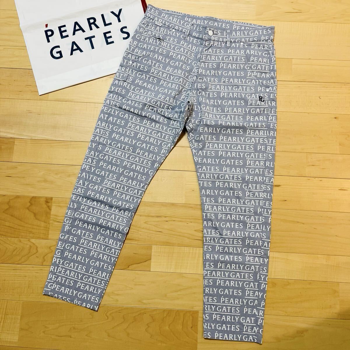★極美品 パーリーゲイツ ロゴ総柄 ストレッチパンツ メンズ ★送料無料 正規品_画像1