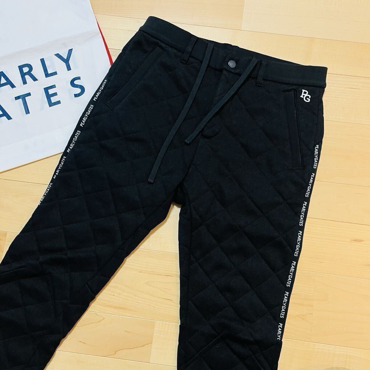 ★美品 パーリーゲイツ 中綿入り キルティングパンツ 防風防寒ジョガーパンツ メンズ ★送料無料 正規品_画像2