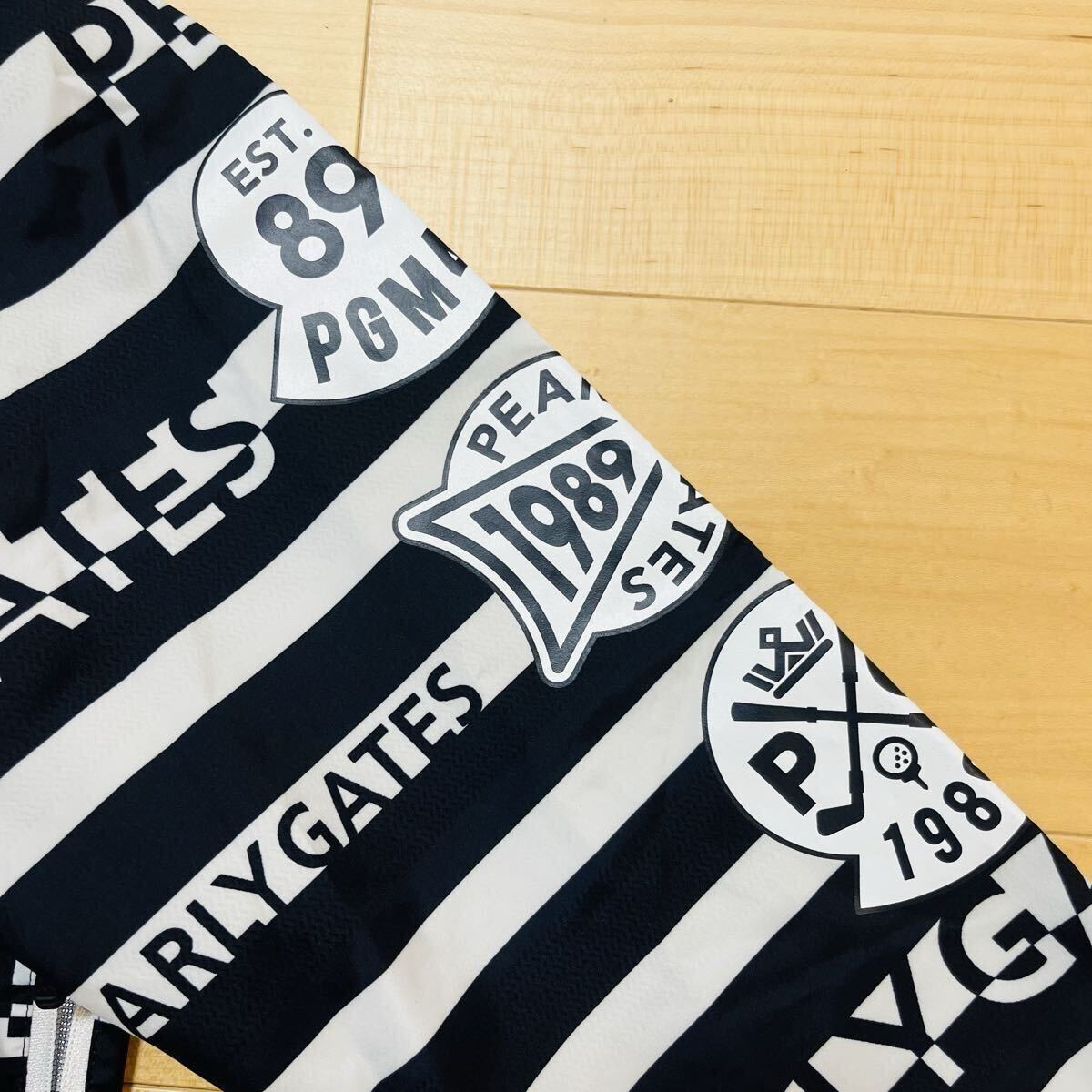 ★美品 パーリーゲイツ ボーダー柄 スニード 蓄熱ジャケットブルゾン メンズ ★送料無料 正規品 PEARY GATES_画像5