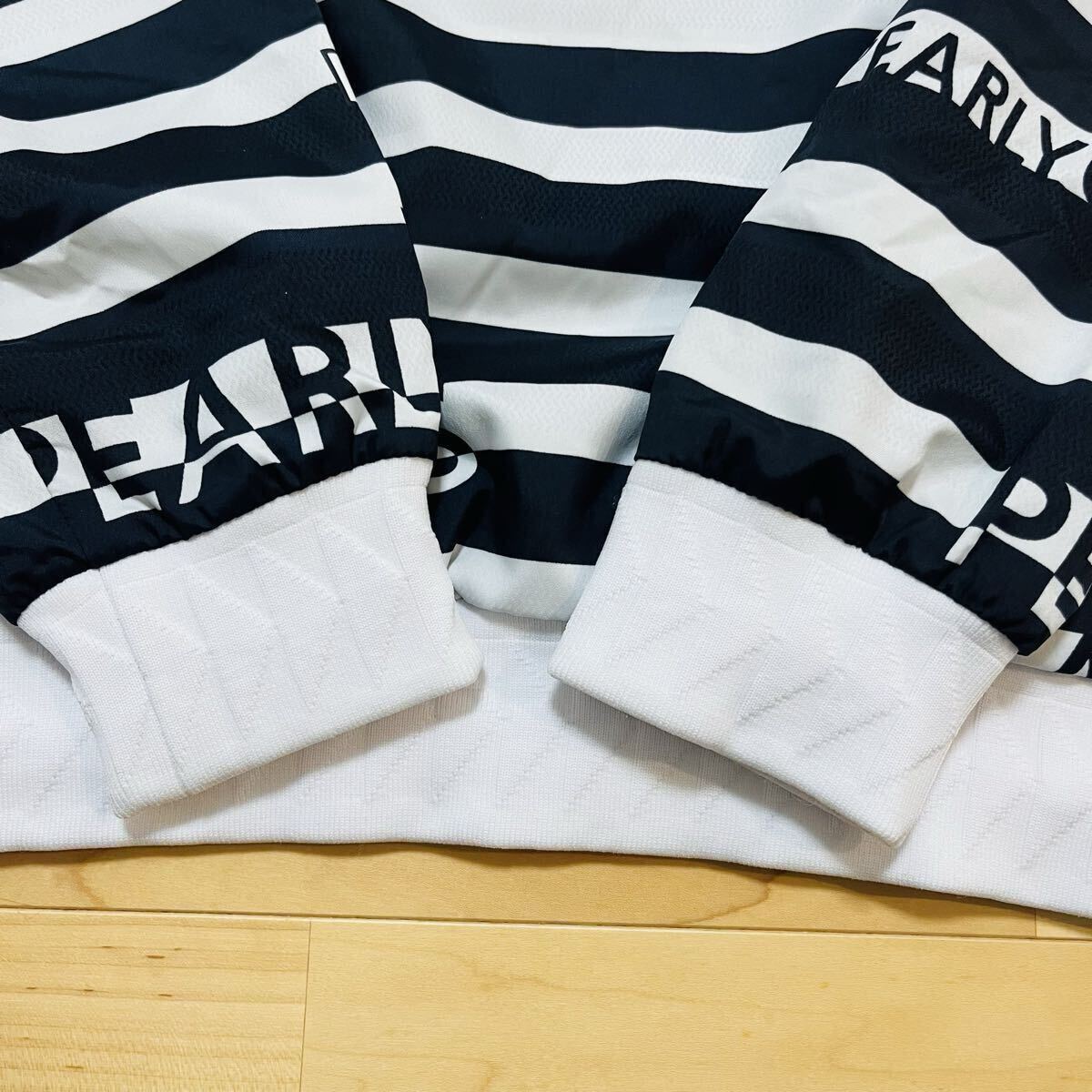 ★美品 パーリーゲイツ ボーダー柄 スニード 蓄熱ジャケットブルゾン メンズ ★送料無料 正規品 PEARY GATES_画像6