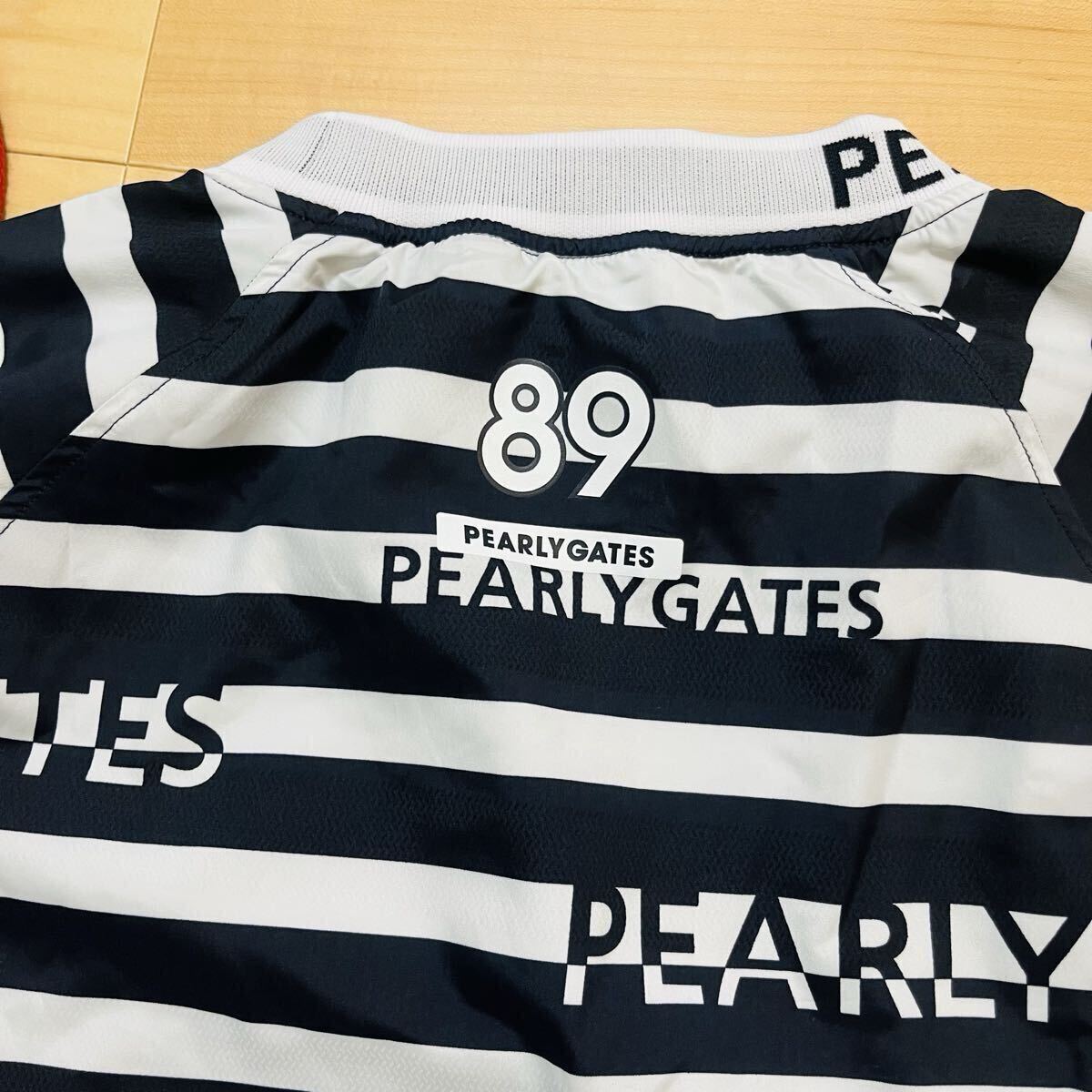 ★美品 パーリーゲイツ ボーダー柄 スニード 蓄熱ジャケットブルゾン メンズ ★送料無料 正規品 PEARY GATES_画像8