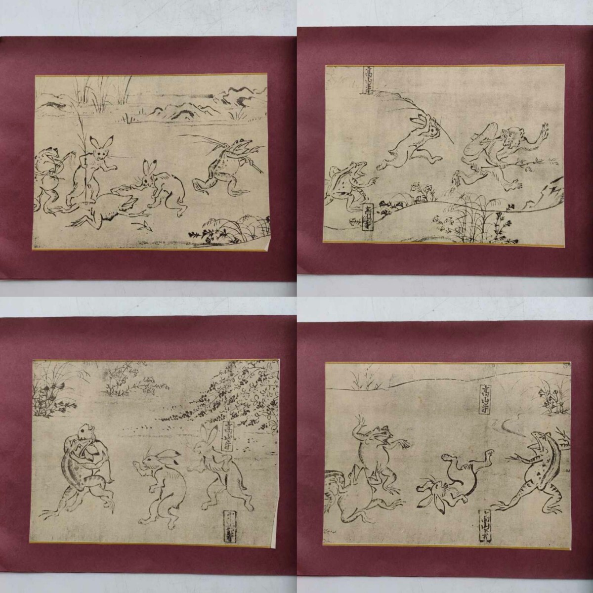 [A4335]12 листов 1 шт. птица перо . правильный кисть птицы и звери .. изобразительное искусство .. человек .. человек ... человек японская живопись высота гора храм мир книга@ старинная книга старый документ 