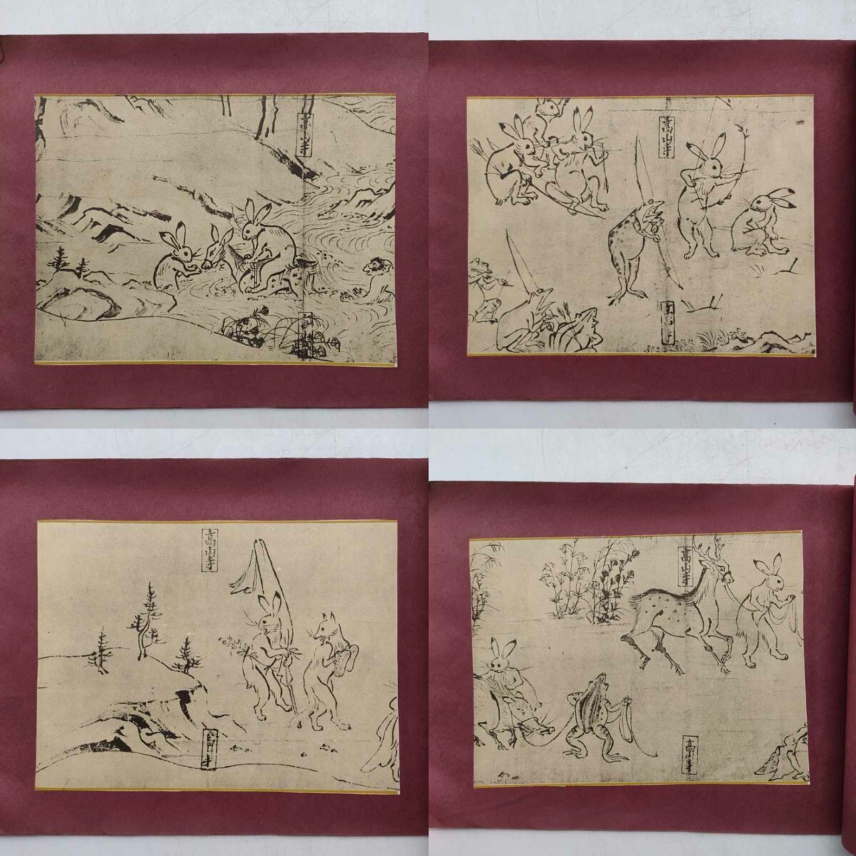 [A4335]12 листов 1 шт. птица перо . правильный кисть птицы и звери .. изобразительное искусство .. человек .. человек ... человек японская живопись высота гора храм мир книга@ старинная книга старый документ 