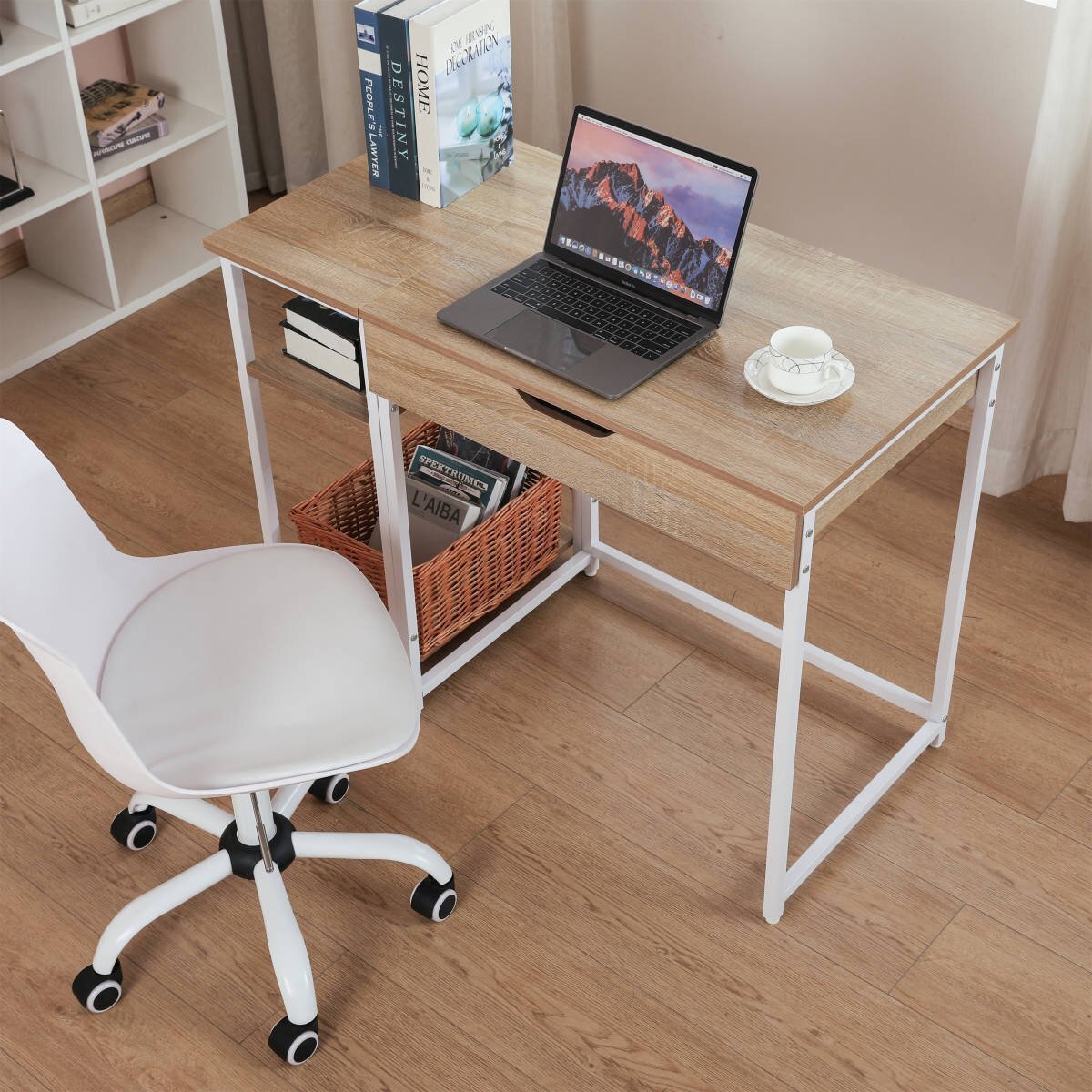 [ натуральный ] компьютерный стол цельный раздел обе для выдвижной ящик имеется место хранения подставка имеется из дерева швейная машина шт. кабинет стол письменный стол . чуть более стол кабинет стол письменный стол . чуть более стол 