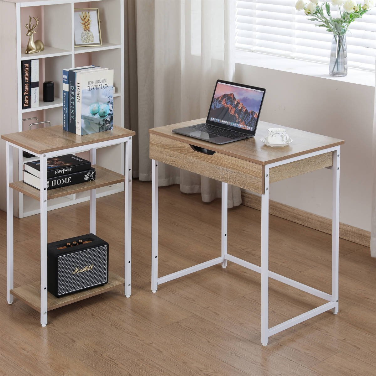 [ натуральный ] компьютерный стол цельный раздел обе для выдвижной ящик имеется место хранения подставка имеется из дерева швейная машина шт. кабинет стол письменный стол . чуть более стол кабинет стол письменный стол . чуть более стол 