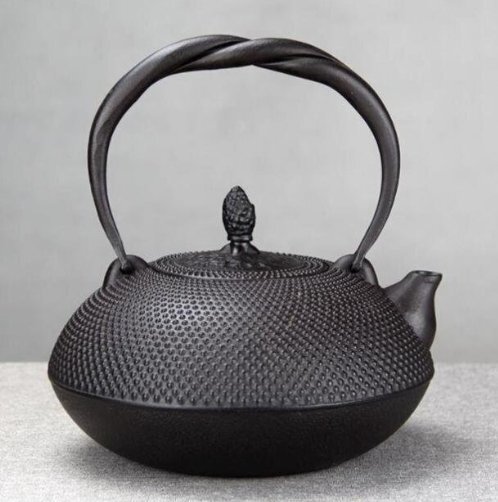 大容量鉄瓶 提梁壺★新品 茶道具対応 鉄やかん 鉄分補給 鉄びん 1600ml_画像1