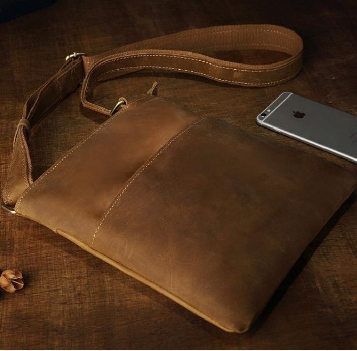 人気推薦★本革ショルダーバッグ メンズ レザー アンティーク 斜め掛け鞄 メッセンジャーバッグハンドバッグ_画像2