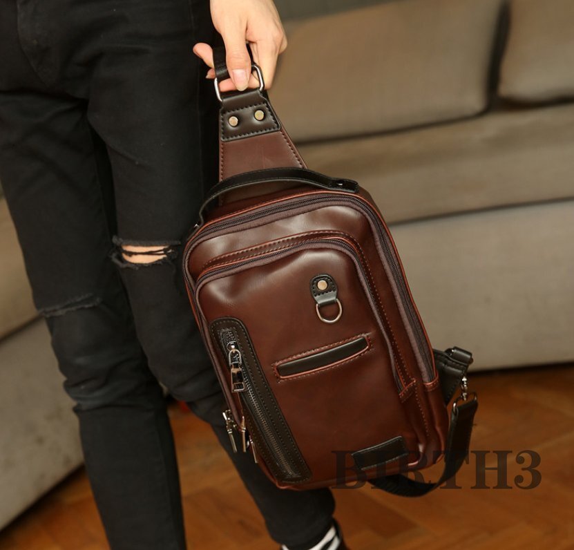 おしゃれな大胸バッグ胸バッグ男性カジュアル斜めバッグ男性バッグ大容量人気_画像9