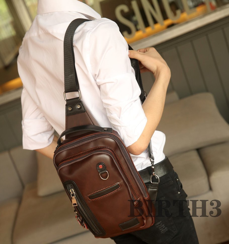 おしゃれな大胸バッグ胸バッグ男性カジュアル斜めバッグ男性バッグ大容量人気_画像3