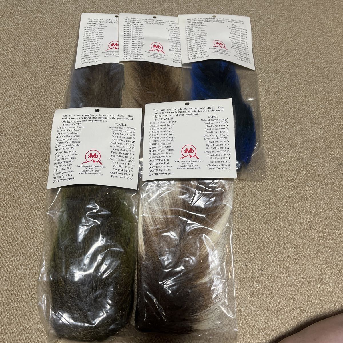 Rocky Mountain Dabbing производства / BUCKTAILS не использовался fly рыбалка материал форель шерсть игла 