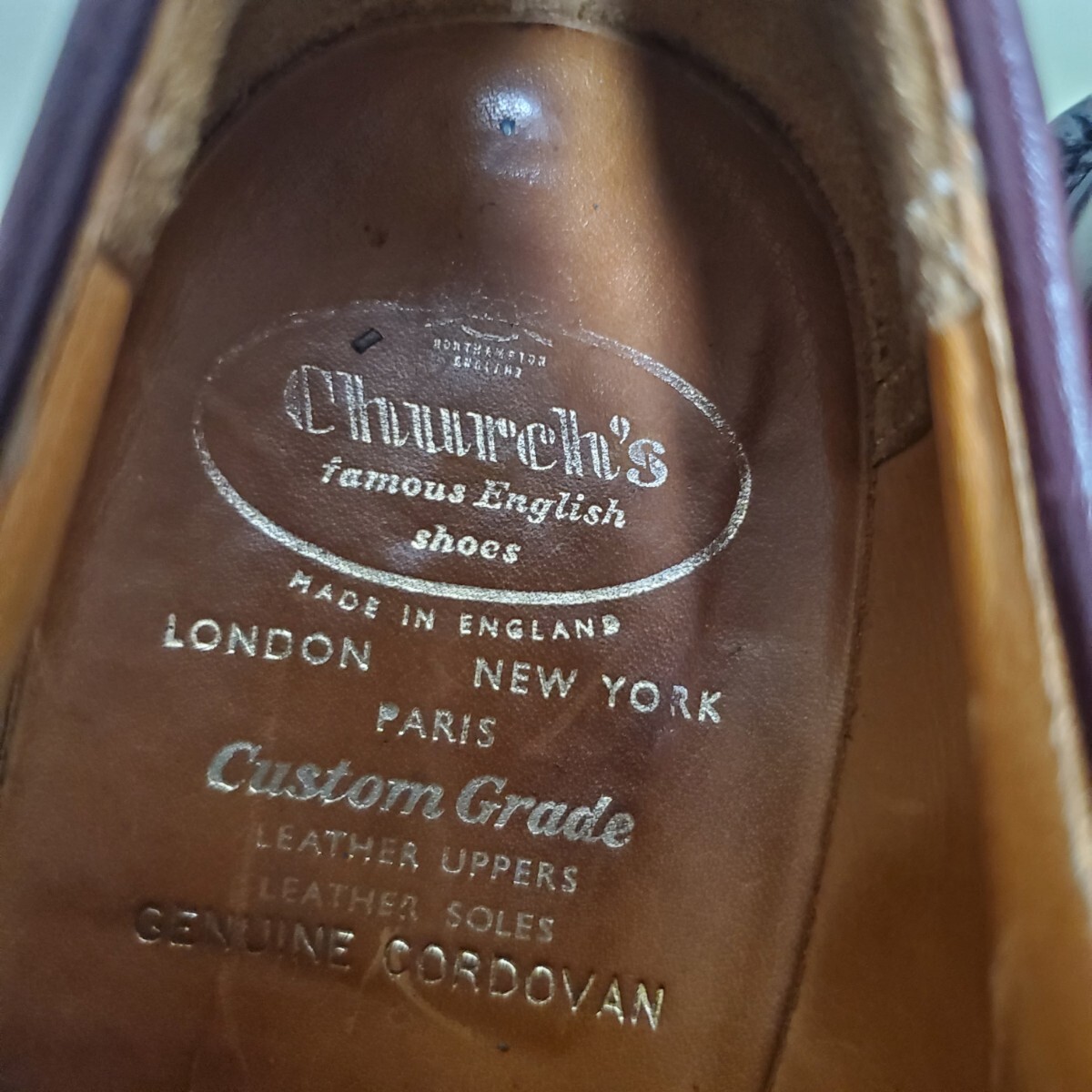Church's チャーチ STRATTON ストラットン レザーシューズ ビジネスシューズ 60F 約25㎝ ダークブラウン 赤茶 イングランド製 三大都市_画像6