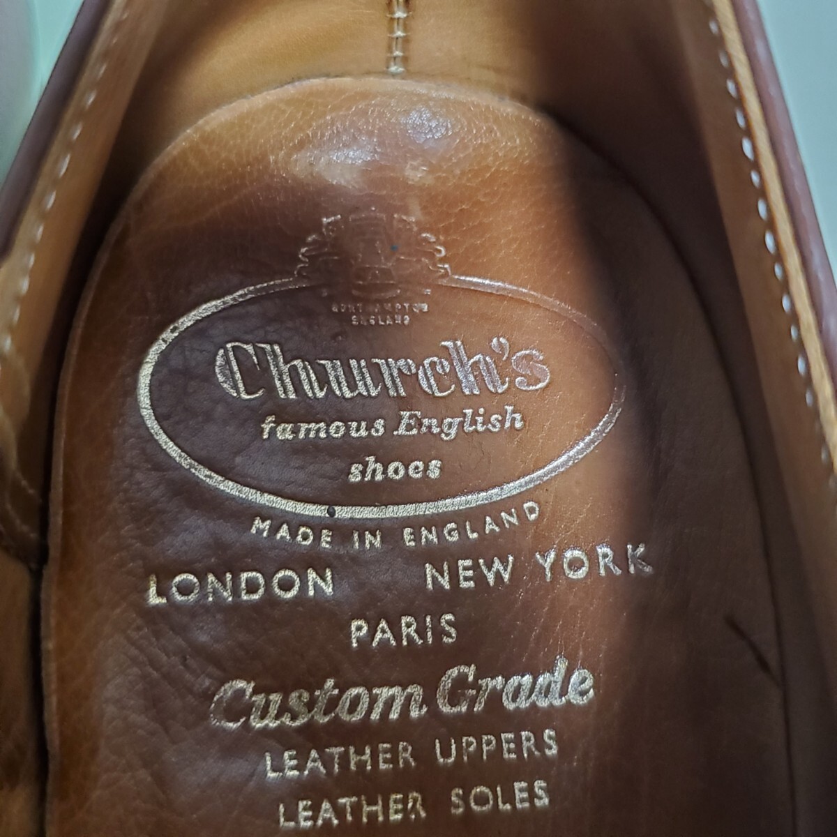 Church's チャーチ BALMORAL バルモラル レザーシューズ ビジネスシューズ 60F 約25㎝ ダークブラウン イングランド製 三大都市_画像6