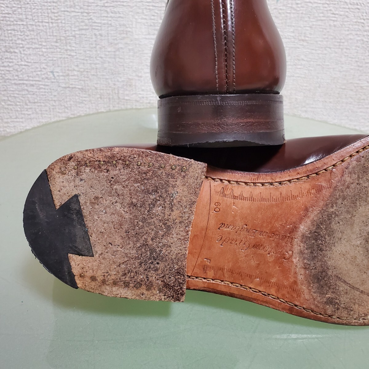 Church's チャーチ BALMORAL バルモラル レザーシューズ ビジネスシューズ 60F 約25㎝ ダークブラウン イングランド製 三大都市_画像7