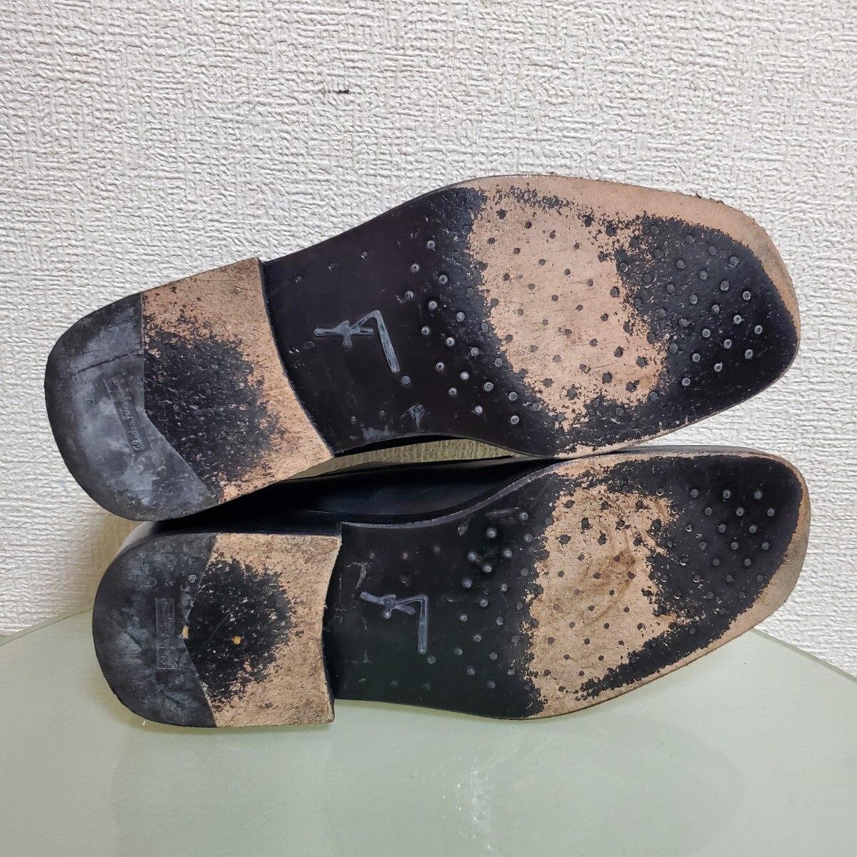 Salvatore Ferragamo サルヴァトーレフェラガモ レザーシューズ ビジネスシューズ 6.5 約25㎝ 3E ブラック イタリア製_画像8