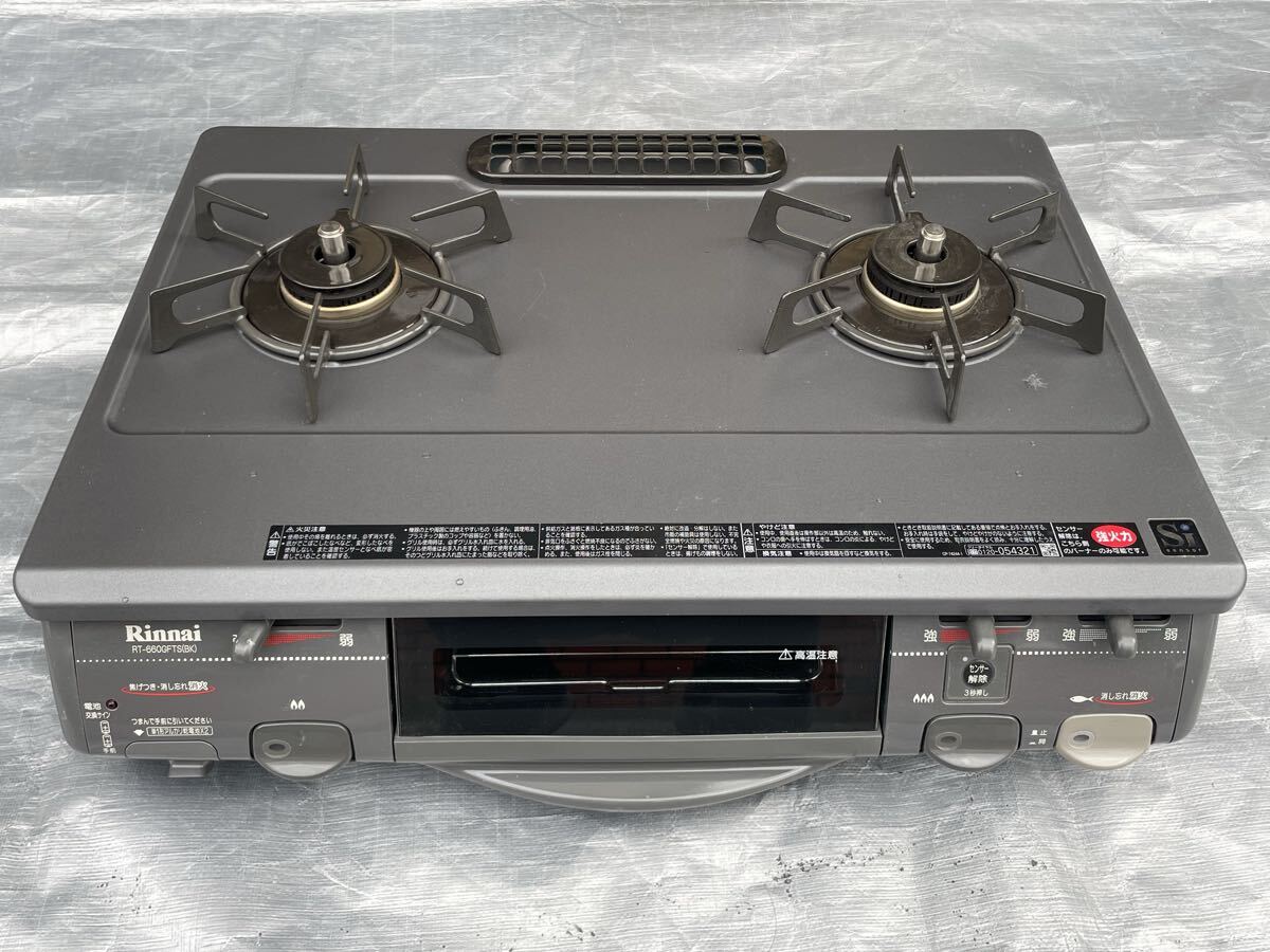  прекрасный товар Rinnai Rinnai LP газовая плитка 2011 год производства RTS-660GFTS-R рабочее состояние подтверждено / отправка 140 размер 