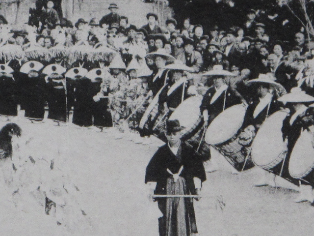 大正11年 奉納踊り 絵葉書 『 祖谷の 神代踊り 』計1点 未使用 徳島県 三好郡 池田町 諏訪公園 での踊り 国指定無形民俗文化財_画像5