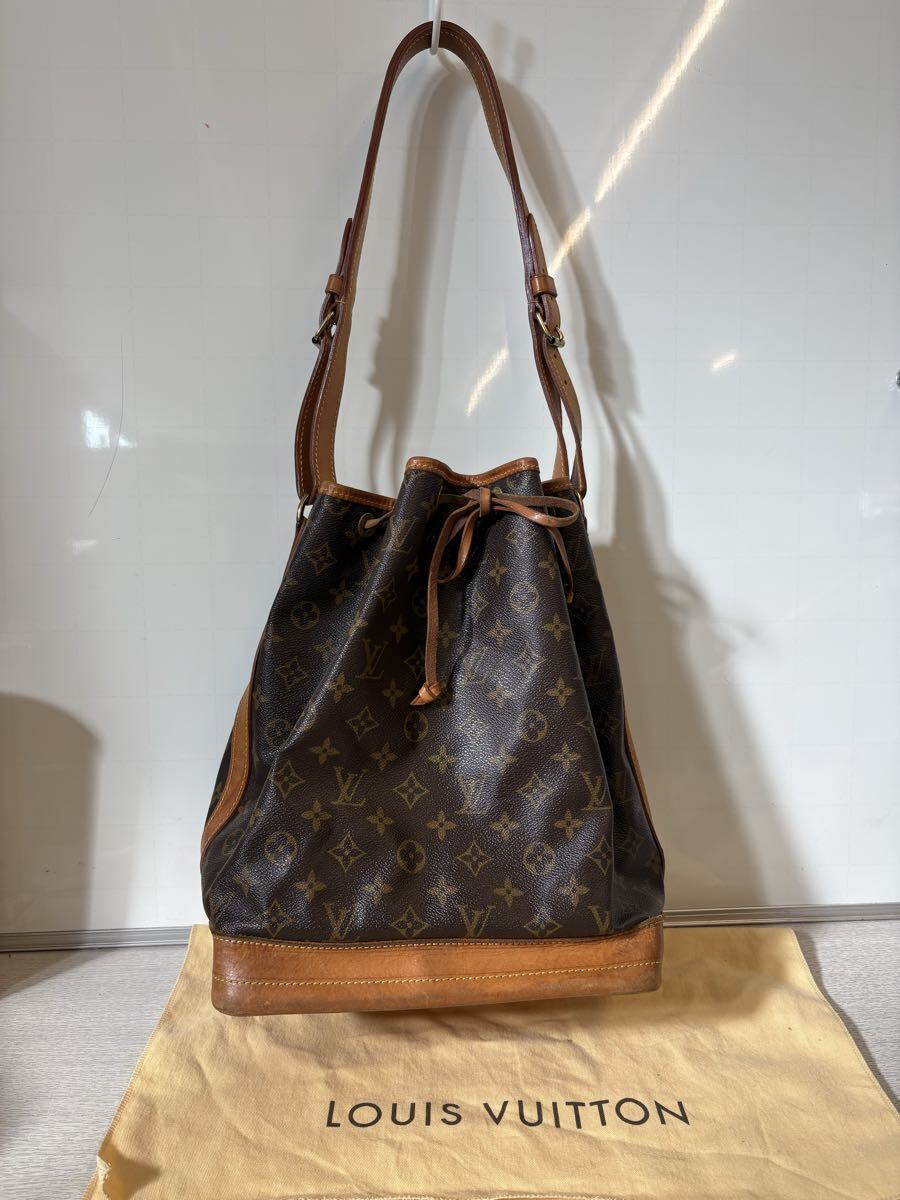 .709-034 LOUIS VUITTON монограмма noe сумка на плечо мешочек type Brown Louis Vuitton 