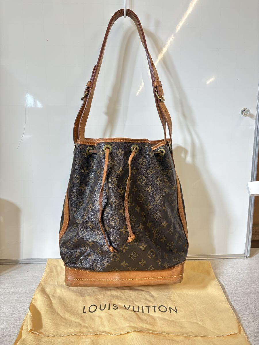 .709-034 LOUIS VUITTON монограмма noe сумка на плечо мешочек type Brown Louis Vuitton 