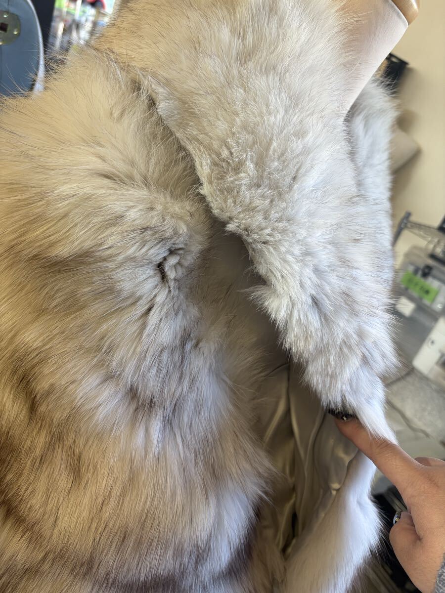 上709-136 毛皮 ショール BLUMS VOGUE リアルファー お呼ばれ_画像2