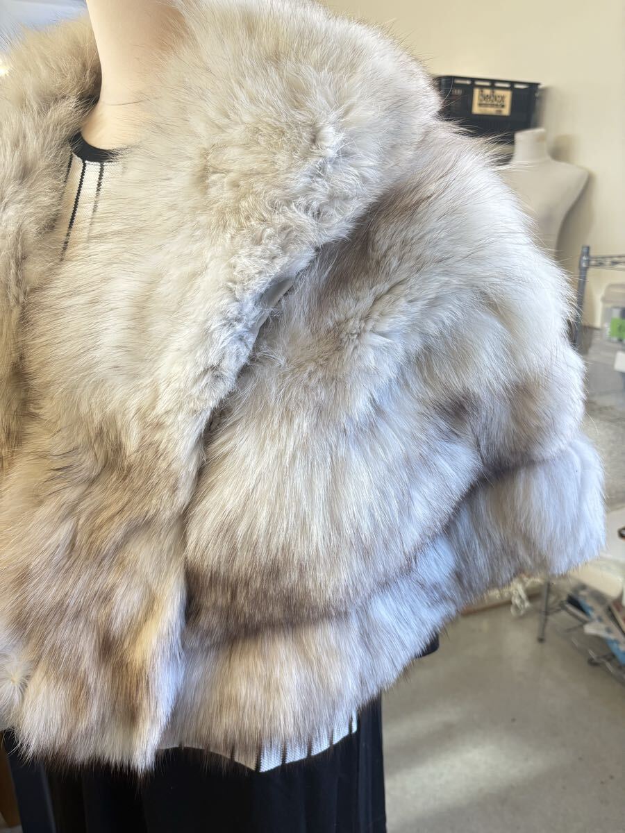 上709-136 毛皮 ショール BLUMS VOGUE リアルファー お呼ばれ_画像5